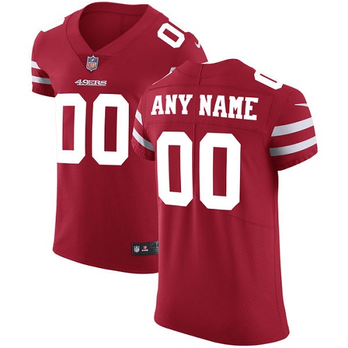 Men's San Francisco 49ers Red Vapor Untouchable Custom Elite NFL Stitched Jersey